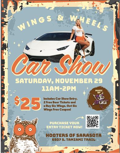 Hooters Sarasota Car show 11/29/25