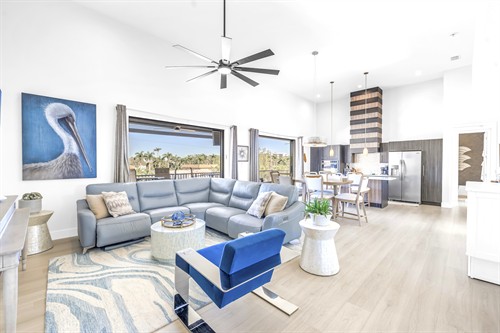 Unit with wraparound balconies