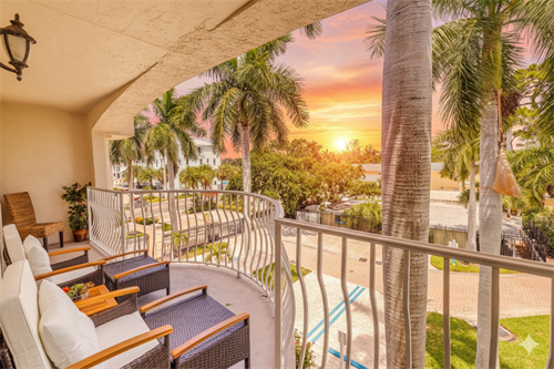 Resort property with private balcony