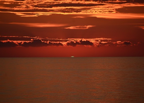 Green flash at sunset! 