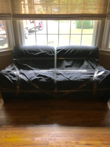 couch wrapped