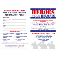 Heroes Wear Helmets Golf Event