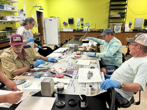 Fish Printing educational activity offered. Fish Printing educational activity offered.
