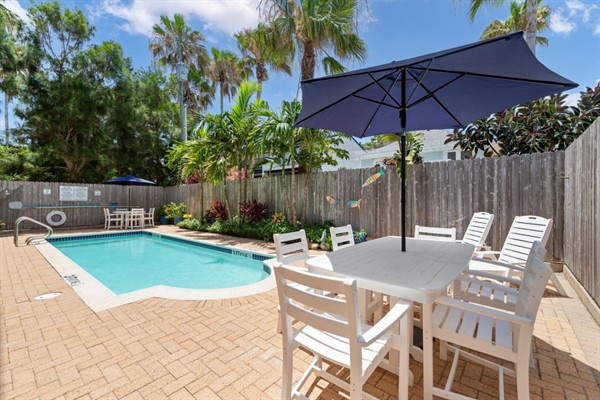 Catching rays at the pool at Lantana Landing