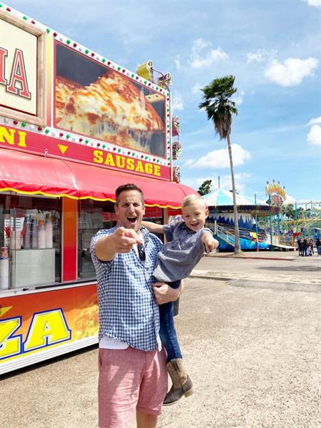 Noah Cappe, host of Carnival Eats at Charro Days with our son, Grant (February 2020) Noah Cappe, host of Carnival Eats at Charro Days with our son, Grant (February 2020)