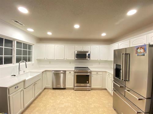 This Cary customer was extremely excited with her "new" kitchen cabinets. 
