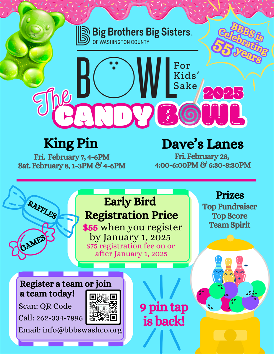 Big Brothers Big Sisters Bowl For Kids' Sake 2025 Feb 7, 2025 to Feb