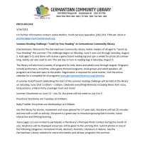 News Release: Germantown Community Library: 6/1/2023