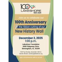 Ribbon Cutting for Lakeshore Foundation 100th Anniversary History Wall