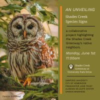 Wildlife Sign Unveiling on Shades Creek Trail