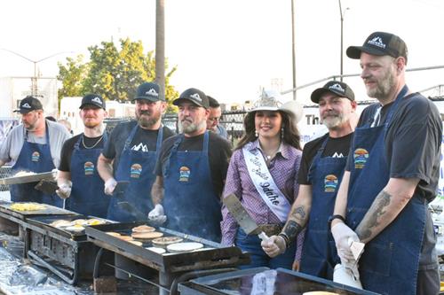 Working the griddles at the 92nd Annual Buckaroo Breakfast! Working the griddles at the 92nd Annual Buckaroo Breakfast!