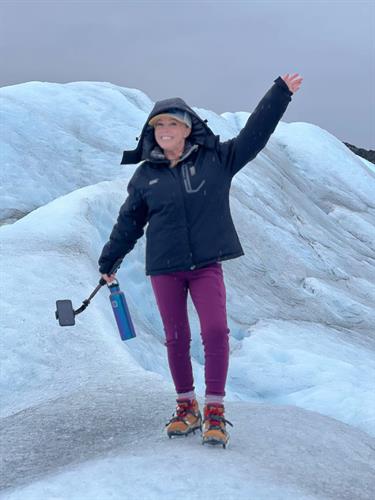 Walking on a glacier in Alaska...no big deal