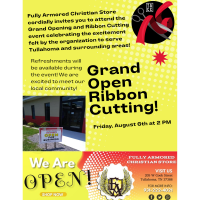 Grand Open Ribbon Cutting: Fully Armored Christian Store 