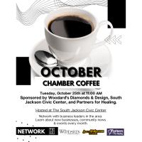 October Chamber Coffee Sponsored by Woodard's Diamonds and Design, South Jackson Civic Center, and Partners for Healing
