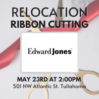 Relocation Ribbon Cutting: Edward Jones Financial Advisors Kristin Breyette and Curtis Brewer