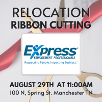 Relocation Ribbon Cutting: Express Employment Professionals