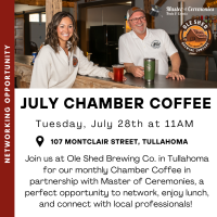 July Chamber Coffee sponsored by Ole Shed Brewing Co.