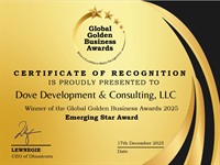 News Release: Dove Development & Consulting Honored with Global Golden Business Awards Emerging Star Award
