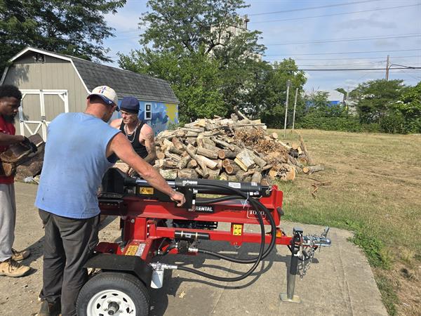 Community members hard at work on Work Day