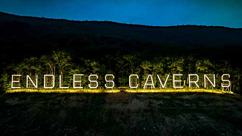 Hike to the famous Endless Caverns sign for the most amazing sunset views!