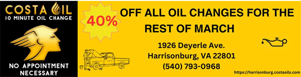 40% off all oil changes for March