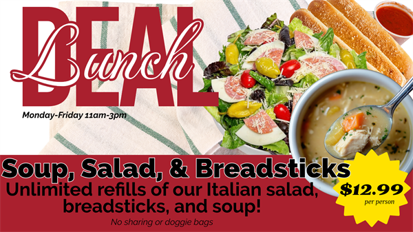 Soup, salad, breadsticks deal