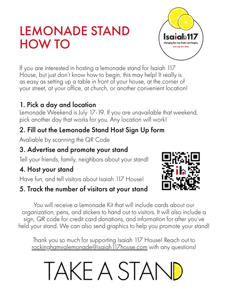 Sign up to Host a Stand!
