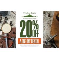 20% Off A One Day Rental at Truckee Rents