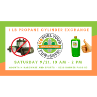 Free 1 lb. Propane Cylinder Exchange Event: Mountain Hardware & Sports
