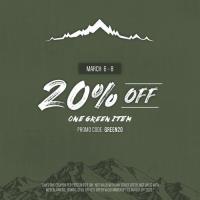 20% Off - One Green Item at Mountain Hardware & Sports