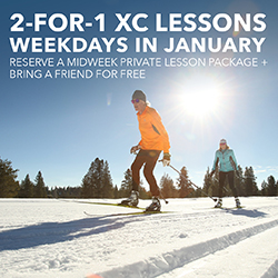 2-for-1 XC Ski Lessons for National Learn to Ski Month