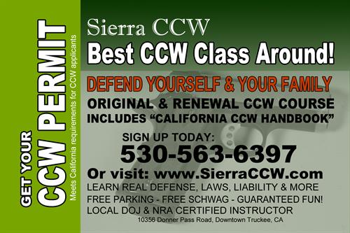 Sierra CCW will help you obtain your permit to carry a firearm for self-defense.