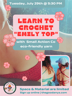 Learn to crochet a top with eco-friendly yarn from Small Action Co.