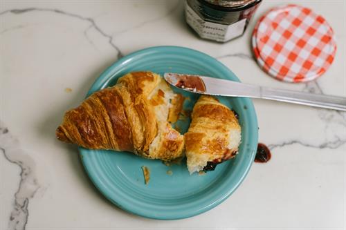 Food photography croissant