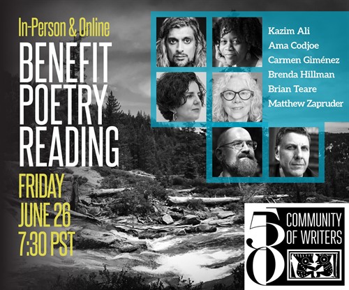MC at benefit poetry fundraiser for Community of Writers