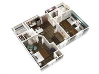 Two Bedroom Two Bath Suite Layout Two Bedroom Two Bath Suite Layout
