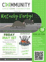 Community Child Care Connection to Host Fourth Annual “Ratucky Derby” Mouse Races Fundraiser May 1