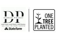 Damon Priddy State Farm partners with One Tree Planted!
