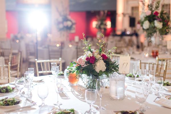 An elegant wedding reception in the Museum Plaza. (Photo by Jill Gum Photography) An elegant wedding reception in the Museum Plaza. (Photo by Jill Gum Photography)