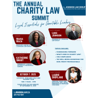 THE ANNUAL CHARITY LAW SUMMIT - L. Johnson Law Group