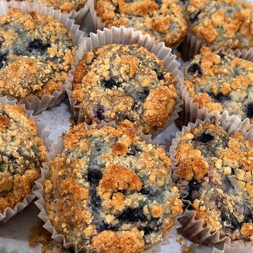 Blueberry Crumb Muffins!