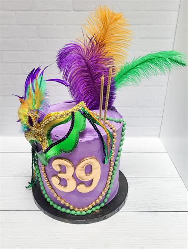 Custom Cake " Mardi Gras" Custom Cake " Mardi Gras"