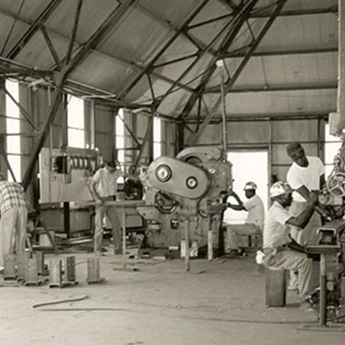 The original DIS-TRAN Products manufacturing floor