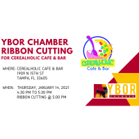 Ribbon Cutting for Cerealholic Cafe & Bar - Ribbon Cut at 5pm