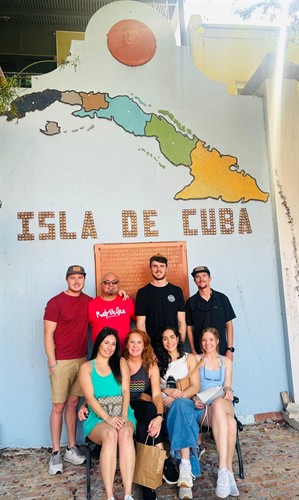 Guests having a great time learning about the history of Ybor City at Jose Marti Park 