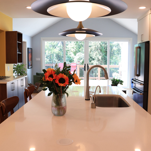 MCM Kitchen to updated sunroom