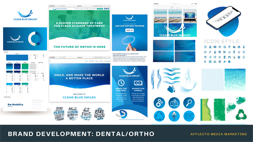 Brand development for Clear Blue Smiles, a clear aligner company