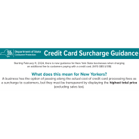 NEW YORK STATE Department of State Consumer Protection Credit Card Surcharge Violations