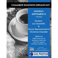 Chamber Business Breakfast- Senator Jaramillo and House Rep. Chandler