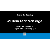 Grand Re-Opening - Mullein Leaf Massage